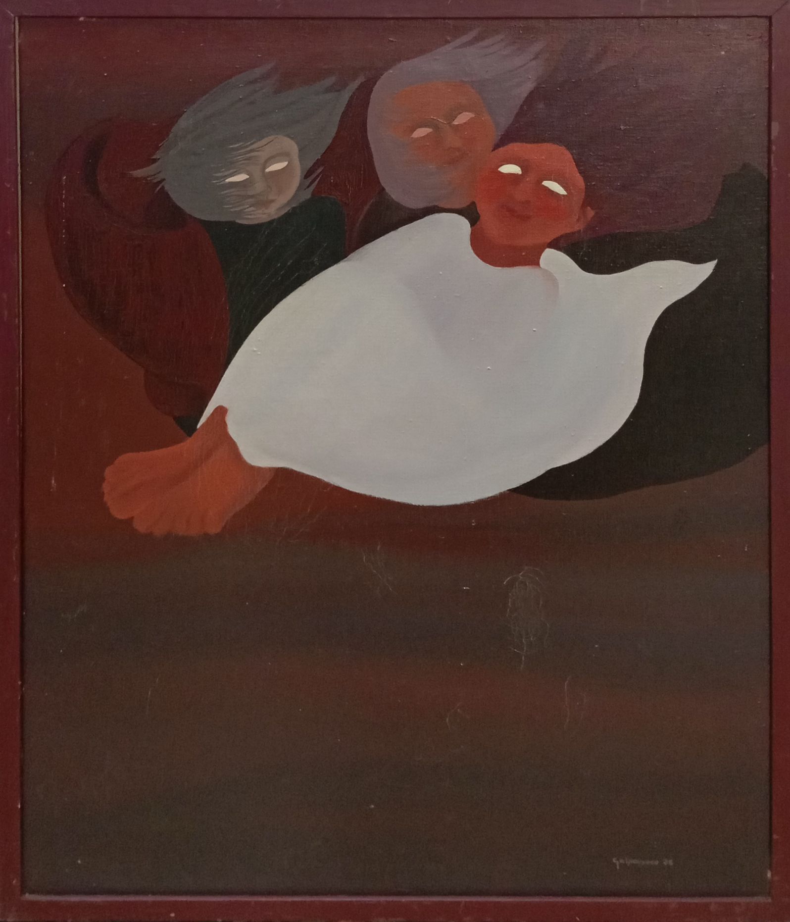1978 En el viento 81x65 Óleo sobre lienzo_
